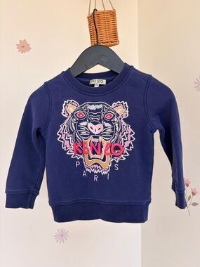 Kenzo Shirts & Tops Kenzo Kids Embroidered Tiger Navy Blue size 2T
